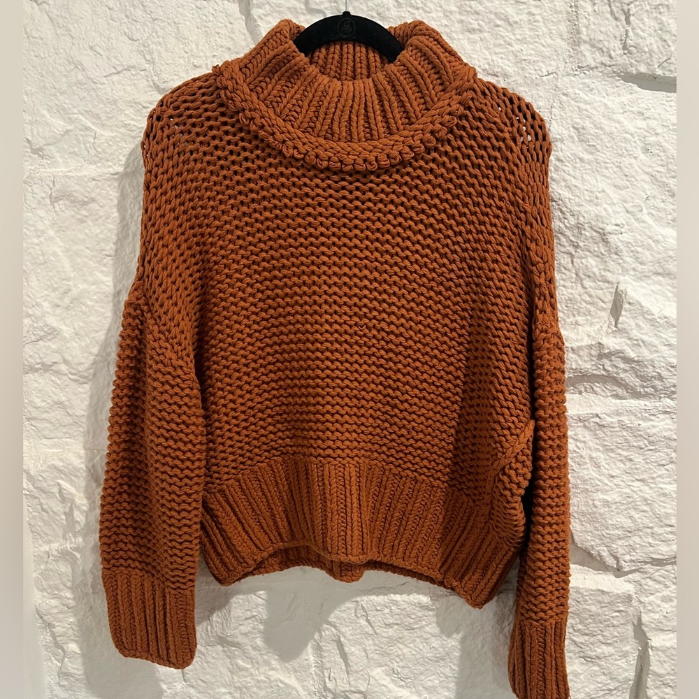Free People Chunky Knit Turtleneck Sweater